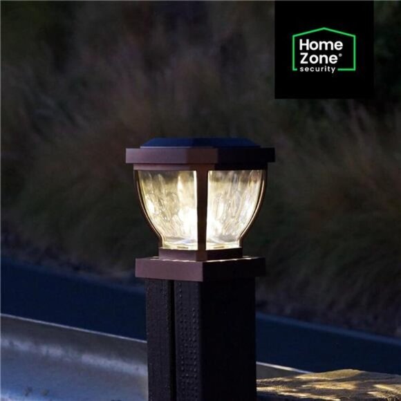 Security Solar Post Cap Lights -Decorative Glass LED Outdoor 4x4 (3.5 x 3.5 in.) - Picture 2 of 8